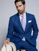 Men's Suits Ternos Masculinos Mens Stage Wear Slim Fit Men Prom Suit Wedding For Blazer 2 Pieces Blue 2023 (Jacket Pants)