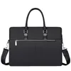 Briefcases Business Genuine Leather Men's Briefcase Bag 14Inch Laptop Handbag Large Capacity Male Shoulder for Document 230227