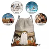 Shopping Bags In The Pumpkins Patch Again Ghost Drawstring Waterproof Storage Organize Bundle Pocket Rope Bag