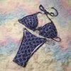 Femmes réservoirs Bikini lettre sous-vêtements en dentelle florale V profond Push Up soutien-gorge et Pantis natation et pataugeoire