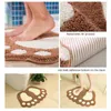 Carpet Foot Print Bath Mats Non-slip room Mat Toilet Memory Foam room Rug Pad s Microfiber Mini 40*60cm 230227