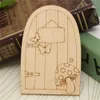 Fabriksmålning leveranser Fairy Garden Door Multi Designs Mini TRÄ DOORS DIY Craft Kit Blank Oavslutad miniatyr