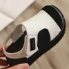 Första vandrare barn sandaler pojke sommar född 1-5 y mjuk sulad icke-halkbarn flicka sport strand sandaler baby promenad läder skor 230227