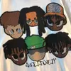 Heren t shirts American Creative Cartoon Printing Short Sleved T -shirt voor mannen en vrouwen ins zomer losse casual hiphop half paar top