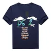 Ny designer mode dsq klassisk t -shirt mens och kvinnors avslappnade dsquare t shirt sommar bokstav tryck kort ärm hög gata trend fritid tröja