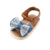 First Walkers Summer Lace Bow Neonate Sandali Soft Infant Toddler Zoccoli Tacchi piatti Scarpe da principessa Abito da festa nuziale