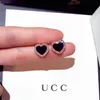 925 sterling silver heart stud earrings for women 18K rose gold shining crystal ear rings jewelry for party X5Cb#