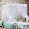 Mosquito líquido Princesa romântica Lace Canopy Sem moldura para uma cortina de cama de cama king size gêmea para crianças bebês lendo jogando 230227