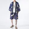 Etniska kläder kimono karate streetwear skjorta män japanska kofta sommaren haori samurai japones män yukata jacka