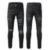 Mens Designer Distressed Jeans Ripped Biker Slim Fit Motorcycle Jeans For Man Skinny Denim Pants Size 28-40 #BB