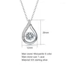 Kedjor 2023 Classic 925 Silver Moissanite Smart Pendant Women's Necklace Water Drop Type Wholesale Customizable Party Accessories