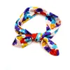 C96 children's printed headband baby printed rabbit ear hair band baby knotted hair band 6 colors