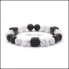 Auto DVR kralen strengen 10 stc/set natuurlijke 8 mm huile lava kubieke zirkoon stenen kralen armband geschenken voor mannen handgemaakte sieraden drop dhyxb