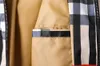 Men's jacket plaid stripe pattern fashion personality hood zipper casual coat windbreaker