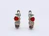 Boucles d'oreilles pendantes lustre multicolore fête de mariage 585 or rose géométrique femmes goutte