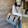 NOVA Duffel Bags Moda Bolsas de Viagem para Mulheres Grande Capacidade Saco Esportivo Masculino Impermeável Fim de Semana Sac Voyage Feminino Messenger Bag Seco e Molhado 230223