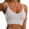 Canotte Canotte Grigio Crop Top Reggiseno sportivo da donna Reggiseni sportivi senza cuciture senza cuciture per allenamento yoga Fitness Brevi top in cotone bianco