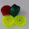 3 Layers 40mm Plastic Grinders Spice Mill Crusher Magnent Dry Herbs Cigarette Colorful Retail Box