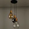 Lampes suspendues Nordic LED Lights Gouttelettes d'eau Éclairage en verre Luminaires Cuisine Suspension Lampe Loft LuminairesPendentif