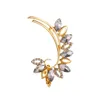 Backs Earrings Zircon Flower Butterfly Clip For Women Punk Gold Color Piercing Ear Cuff Hanging Stud Earring Trend Party Jewelry 2023