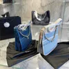 CC Bag Blue Denim Canvas Bag Womens Multipurpose Travel Shopping Bag Gold Tone Metal Diagonal Shoulder Chain Outdoor Portable Coin Purse Luxury Designer Card Bag26c