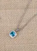 Collier de bijoux vintage Grenat Hommes Pendentif 7mm Bijoux Designer Améthyste Diamant Petite Haute Topaze Bleue Fin Bijoux Femmes Collier