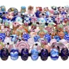 Les bracelets de charme ne vendent que 1set !! Pas de doublons !! Treasure bleu magnifique !!! Perles en verre rétro à la main pures pour bracelets d'artisanat !!