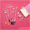 Makeup Brushes Sailor Moon Cosmetic Brush Rhinestones Set Tools Face Eye Beauty Magic Wand Drop Delivery Health Accessories DHMY3