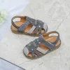 Sandalen Schnäppchen echtes Leder Wildleder Kleinkind Jungen Wildleder Sandalen Kinder gute Qualität weiche Freizeitsandalen Z0225