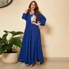 Ethnic Clothing Arabic Dresses For Women Jalabiya Embroidered Moroccan Caftan Abaya Turkey 2023 Dubai Muslim Long Sleeve Kaftan Maxi Dress