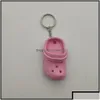 Diğer Sanat ve El Sanatları Anahtar Yüzük Takıları Özel 1 PC Sevimli 3D Mini Eva Plaj Deliği Küçük Taş Poağı Anahtar Kez Hediye Çantası Aksesuarları De Dhu8s