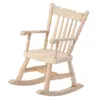Оптовое миниатюрное кресло -стул деревянный стул кресло кресло модлевые игрушки мебель притворяется аксессуары для декора в куклах