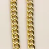 L'oro giallo di prezzo di fabbrica 18K ha placcato la collana della catena a maglia del diamante del corindone dei monili della catena cubana del rame dei monili