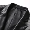 Herenpakken blazers plus size heren pu lederen pak jas motorfiets mode casual blazer jassen mannelijke lente herfst zwarte vrije tijd jassen