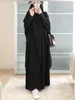 Ethnische Kleidung Mit Kapuze Muslimische Frauen Hijab-Kleid Gebetskleidungsstück Jilbab Abaya Langes Khimar Ramadan-Kleid Abayas-Rock-Sets Islamische Kleidung 230227