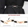 Cintos mulheres cinto couro cinta fêmea tira feminina feminina vestido cinturão calça jean cintura cinturão fino magro de cós de metal dourado z0223