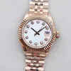 Relógio feminino 28mm relógios femininos mostrador roxo movimento nh05 rosa ouro jubileu pulseira de aço inoxidável datejust escritório la259t