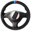 Housse de volant en cuir Alcantara cousu à la main en daim noir housse de voiture pour 330i 540i 525i 530i 330Ci E46 M3 E39 2001-2014Steering