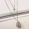 Pendentif Colliers Délicat Coréen Mode Charme Pull Feuille Coeur Couronne Chaîne Ras Du Cou Pour Femmes Filles INS Partie Clavicule Bijoux 5N668