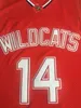 QQ8 Трой Болтон #14 Средняя школа Wildcats NCAA College Basketball Jerseys Crestwood High School Knights White Red Size S-XXL