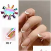 Nagelform Colorf Art Manicure French Mall Steel Plate Model Easy Line Edge Crystal Tool Drop Delivery Health Beauty Salon Dhnex