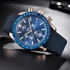 Wristwatches Watch Men BENYAR Mens Blue Watches Silicone Band Wrist Men's Chronograph Male Relogio MasculinoWristwatches WristwatchesWri