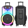 Lautsprecher Tragbare Lautsprecher 12 Zoll großer drahtloser Bluetooth-Lautsprecher im Freien tragbare Säule Sing Dance Party Heimkino-Soundsystem mit M