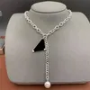 17 стилей треугольник жемчужные серьги подвесной колье ожерелье бриллианты Серьги Куба Цепочка ювелирные ювелирные изделия дизайнер для женщин с коробкой подарки на день рождения годовщина