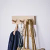 Cabides racks de estilo nórdico de madeira e couro de parede de parede de parede de armazenamento multifuncional Ferramenta de decoração para organizador para roupas