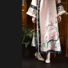 Etnische kleding 2023 Chinese jurk winter grote mouw qipao vrouwen traditionele festival gewaad oosterse vintage dikke cheongsams a366