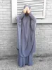 Ethnische Kleidung Mit Kapuze Muslimische Frauen Hijab-Kleid Gebetskleidungsstück Jilbab Abaya Langes Khimar Ramadan-Kleid Abayas-Rock-Sets Islamische Kleidung 230227