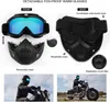 Motosiklet köpekbalığı kask gözlükleri motokros gözlükleri retro rüzgar geçirmez açık yüz S Mask2137142