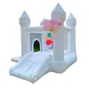 Maison de rebond blanche gonflable Soft Play 9x9 avec toboggan Ball Pit Party utilisé Mini château plein d'entrain gonflable avec ventilateur livraison gratuite à votre