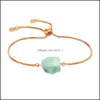 coche dvr Cadena de eslabones Amatista natural Mujeres Pulsera de eslabones Difusa Energía Curación Chakra Cristal Yoga Brazalete Piedras preciosas Brazalete Áspero Original Ston Dhqza